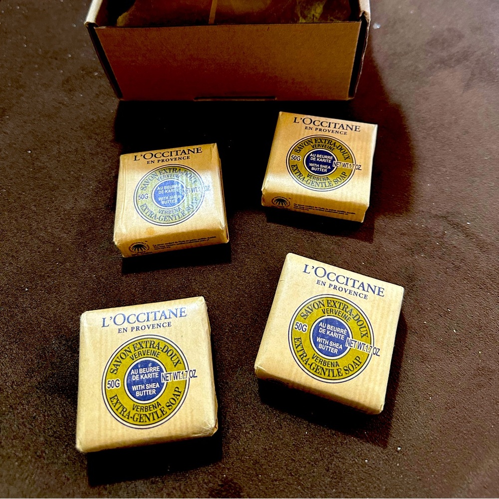 L'Occitane Verbena Shea Butter Extra‎ Gentle Soap Bar 100g/3.5oz France x4